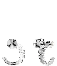 Swarovski Matrix Crystal Pearl C Drop Earrings
