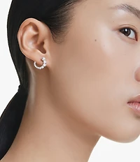 Swarovski Matrix Crystal Pearl C Drop Earrings