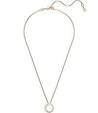 Swarovski Matrix Crystal Pearl Short Pendant Necklace