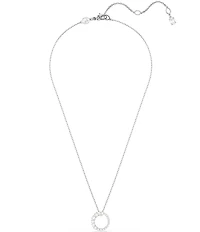 Swarovski Matrix Crystal Pearl Short Orbital Pendant Necklace