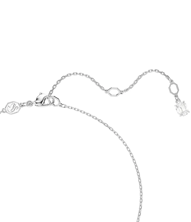 Swarovski Matrix Crystal Pearl Short Orbital Pendant Necklace