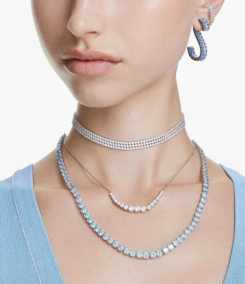 Swarovski Matrix Gradient Round Cut Frontal Collar Necklace