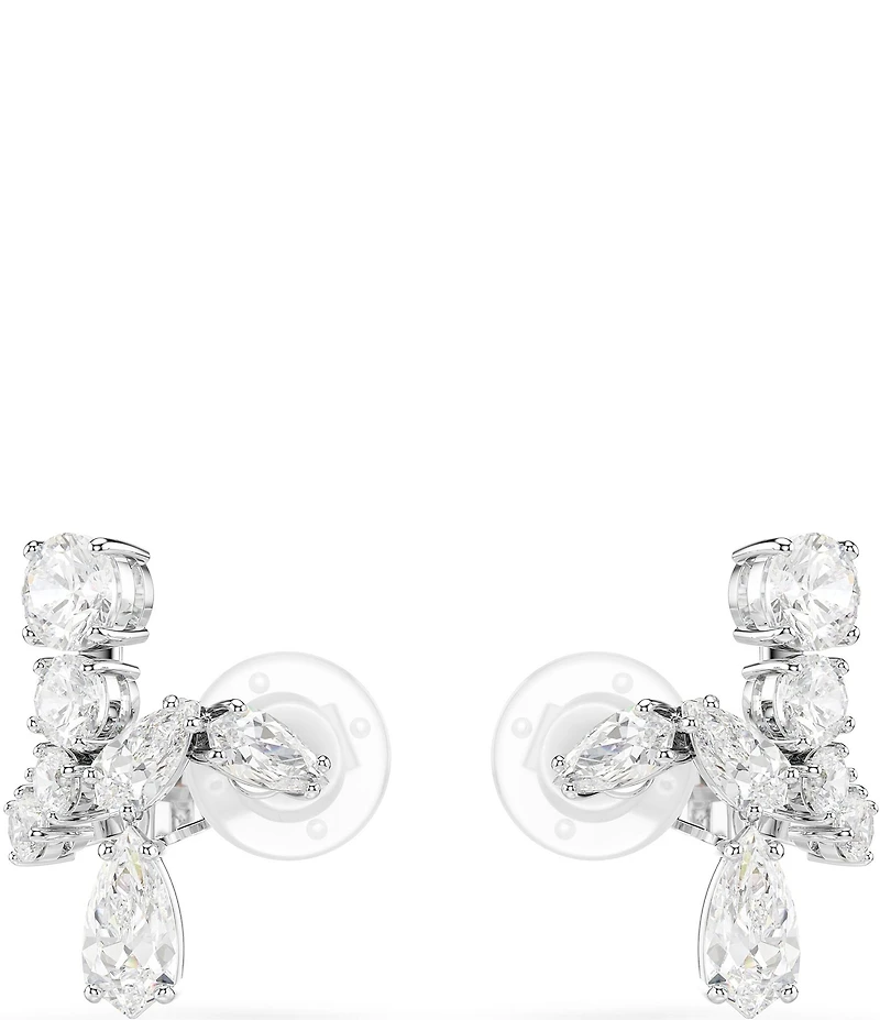 Swarovski Matrix Mixed Cut Clip Stud Earrings