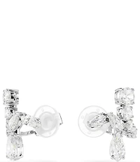 Swarovski Matrix Mixed Cut Clip Stud Earrings