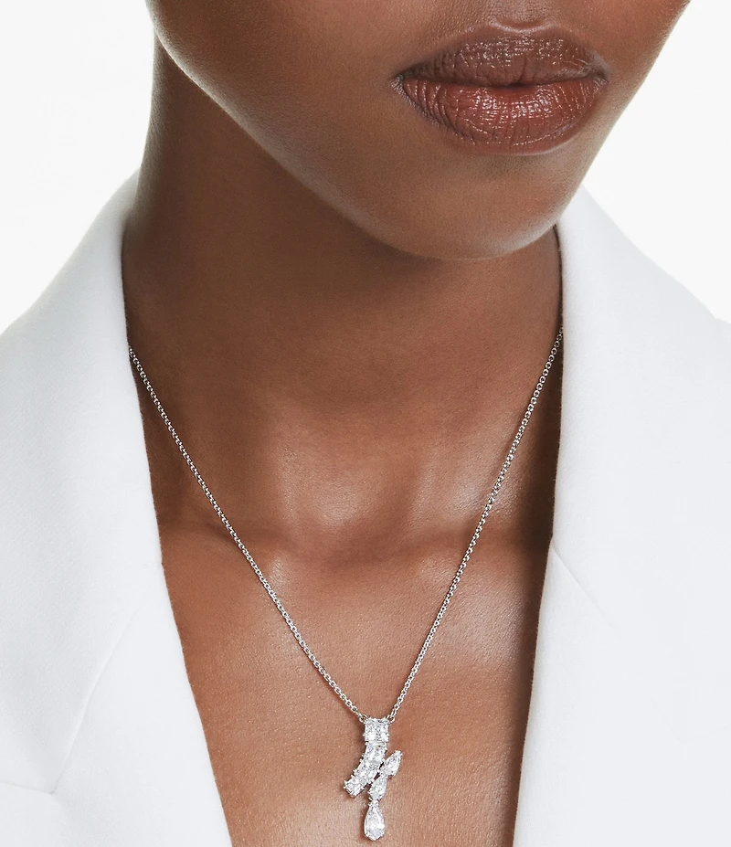 Swarovski Matrix Mixed Cut Short Pendant Necklace