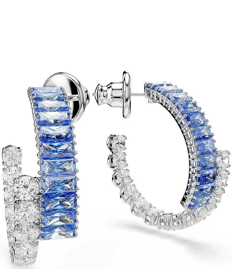 Swarovski Matrix Mixed Cuts Hoop Earrings