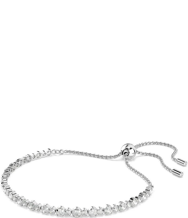 Swarovski Matrix Mixed Round Cut Tennis Adjustable Bracelet