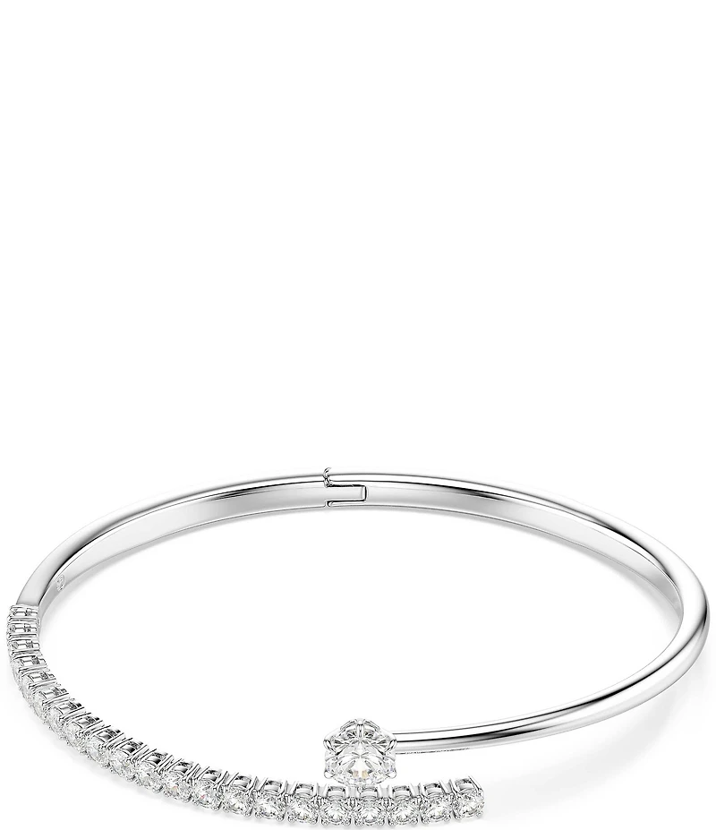 Swarovski Matrix Round Cut CZ Bangle Bracelet