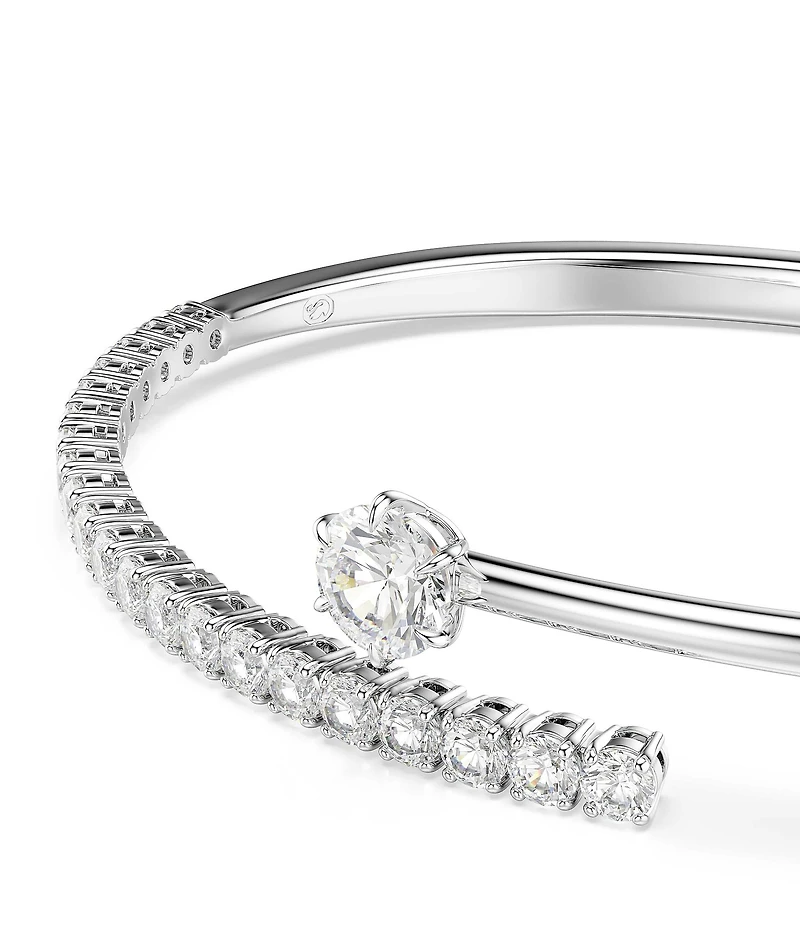 Swarovski Matrix Round Cut CZ Bangle Bracelet