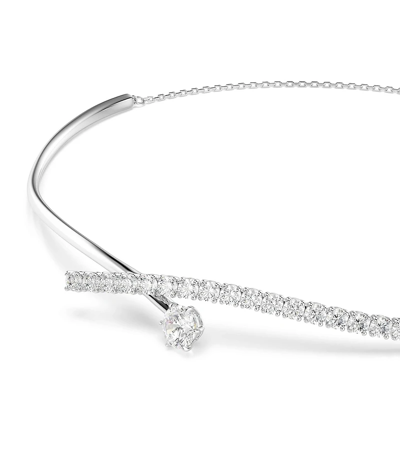 Swarovski Matrix Round Cut CZ Collar Necklace