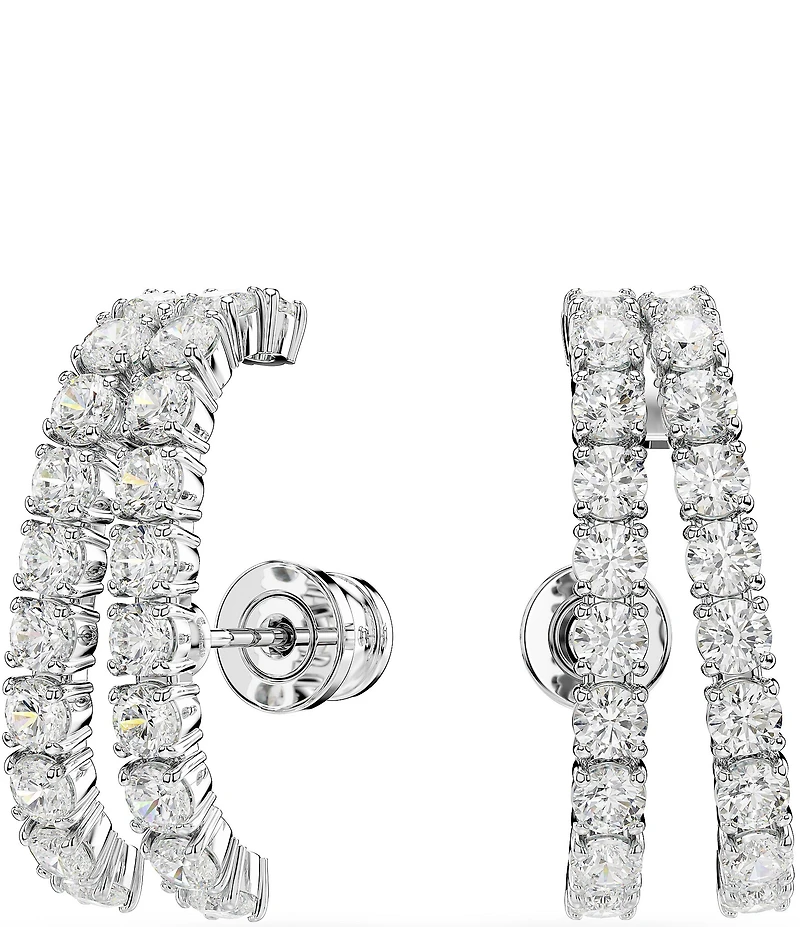 Swarovski Matrix Round Cut Ear Cuff Earrings