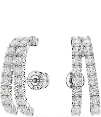 Swarovski Matrix Round Cut Ear Cuff Earrings