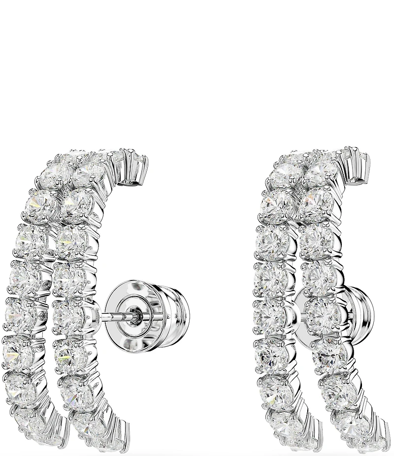 Swarovski Matrix Round Cut Ear Cuff Earrings