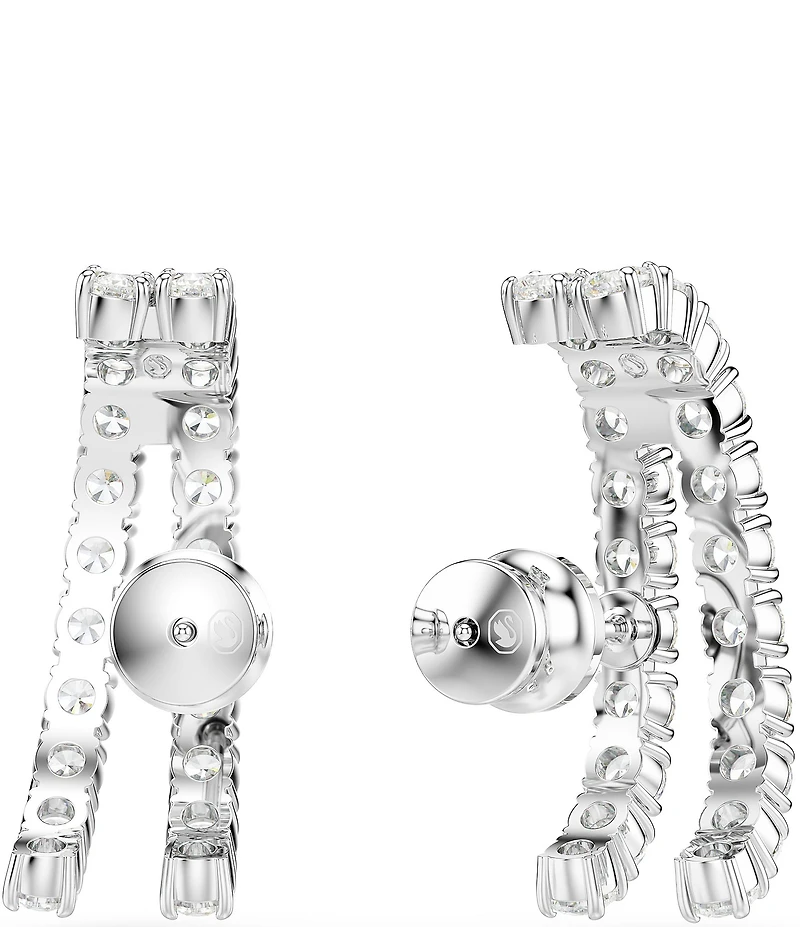 Swarovski Matrix Round Cut Ear Cuff Earrings