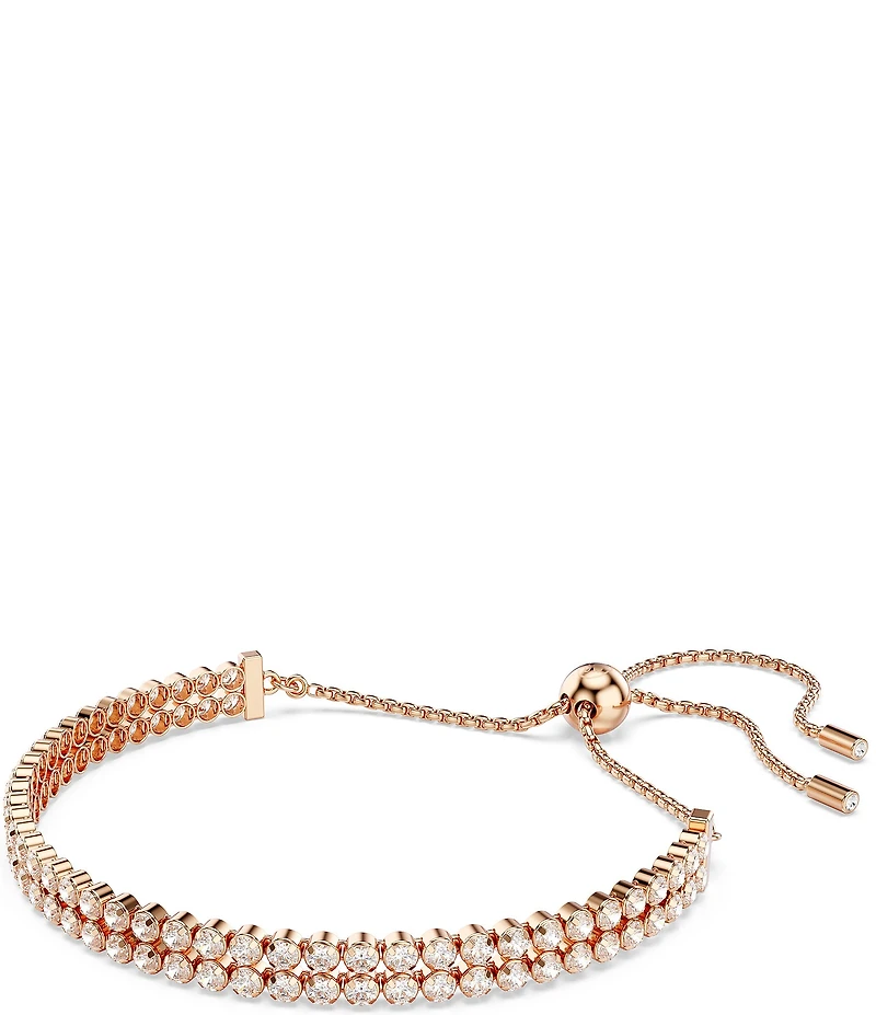 Swarovski Matrix Round Cut Tennis Adjustable Bracelet