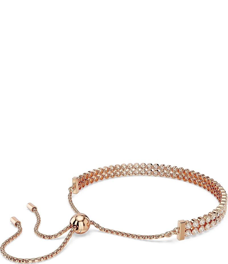Swarovski Matrix Round Cut Tennis Adjustable Bracelet