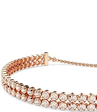 Swarovski Matrix Round Cut Tennis Adjustable Bracelet