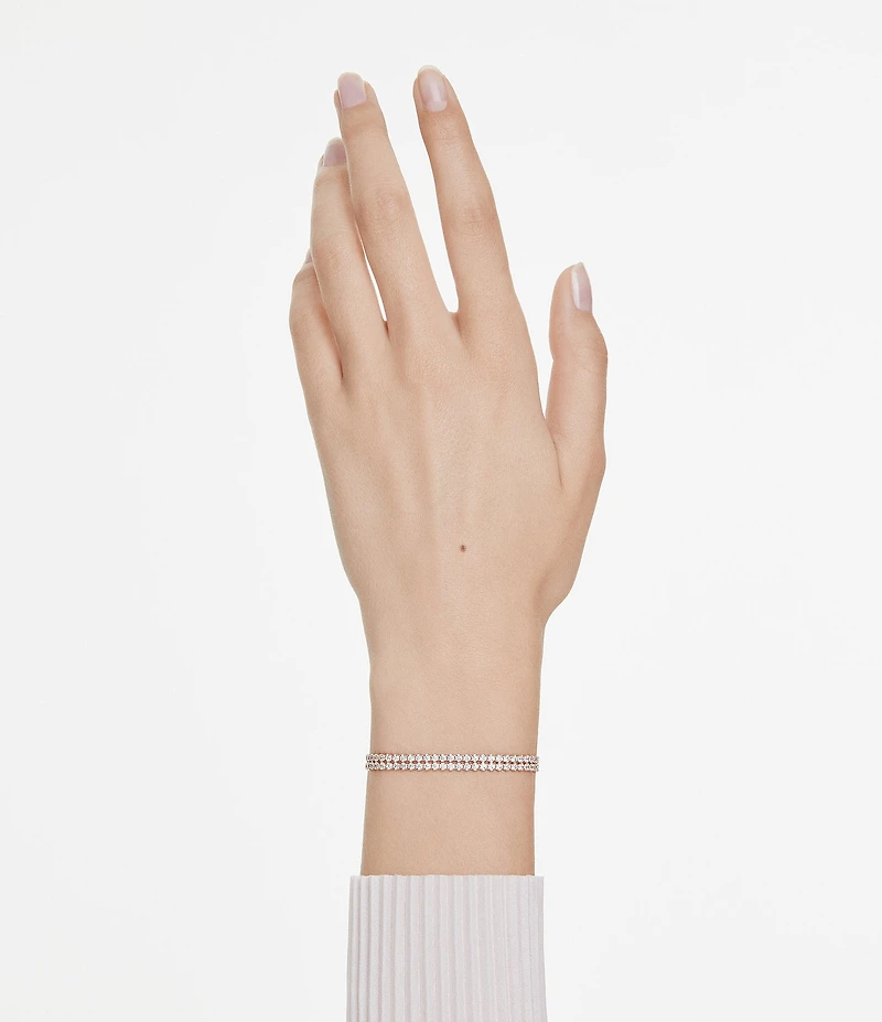 Swarovski Matrix Round Cut Tennis Adjustable Bracelet