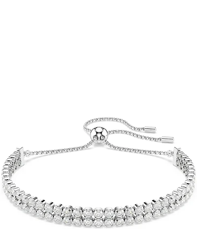 Swarovski Matrix Round Cut Tennis Double Line Bracelet