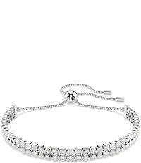 Swarovski Matrix Round Cut Tennis Double Line Bracelet