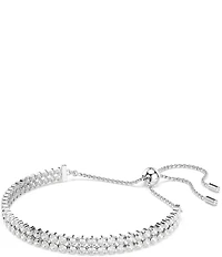 Swarovski Matrix Round Cut Tennis Double Line Bracelet