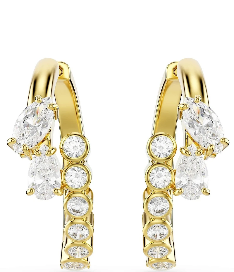 Swarovski Mesmera Mixed Cut CZ Hoop Earrings