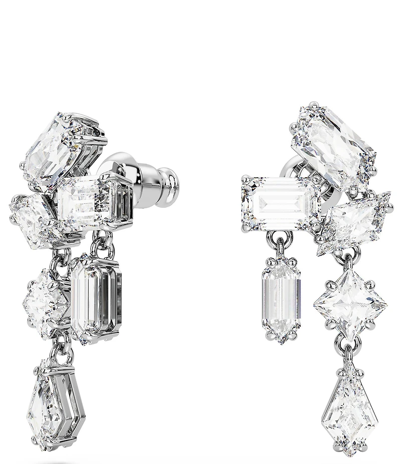 Swarovski Crystal Mesmera Mixed Cuts Drop Earrings