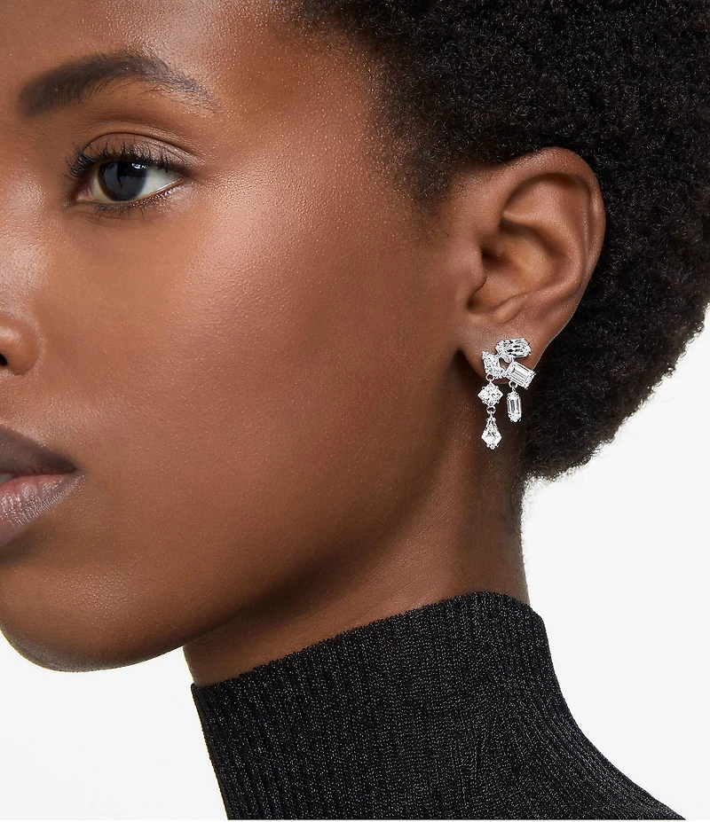 Swarovski Crystal Mesmera Mixed Cuts Drop Earrings