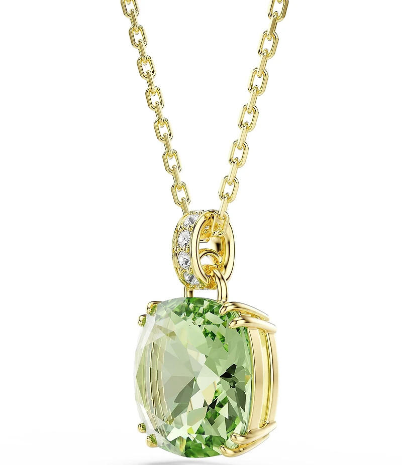 Swarovski Millenia Green Cushion Cut Short Pendant Necklace