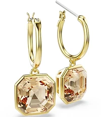 Swarovski Millenia Square Cut Hoop Drop Earrings