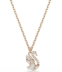 Swarovski Mixed Cut Swan Short Pendant Necklace