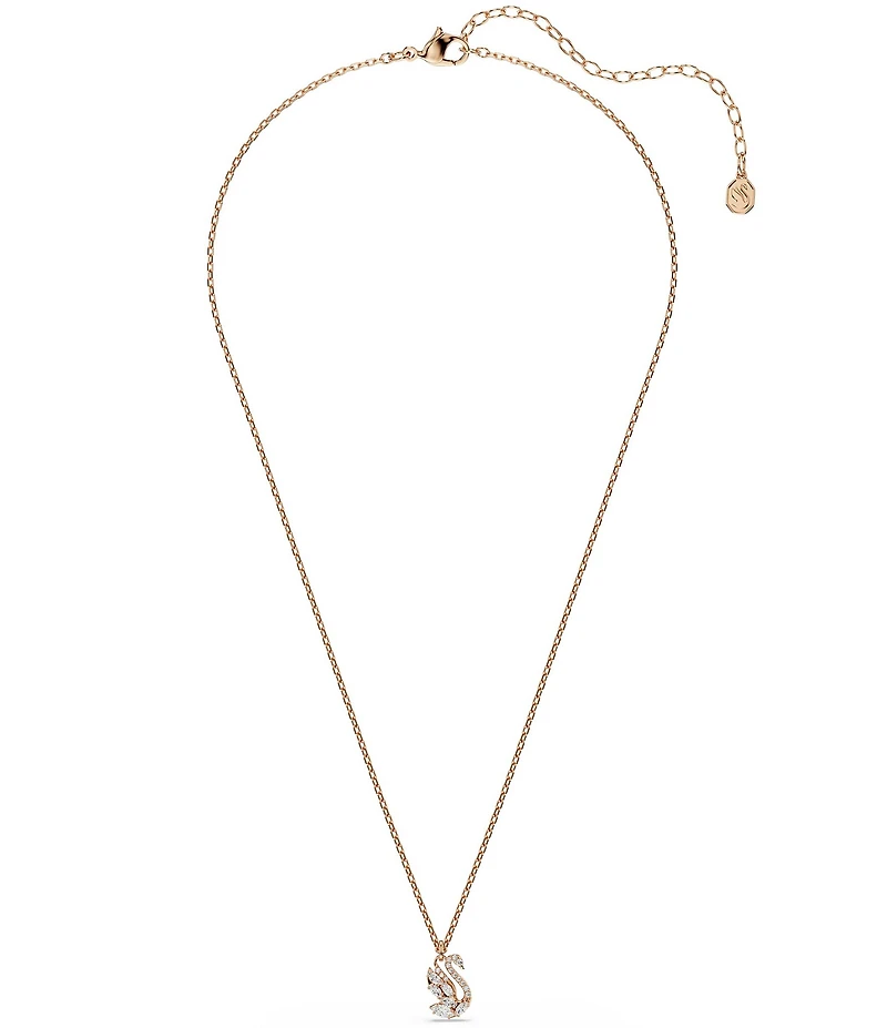 Swarovski Mixed Cut Swan Short Pendant Necklace