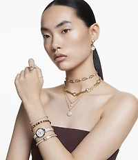 Swarovski Numina Mixed Round Cut Crystal Bangle Bracelet - Medium