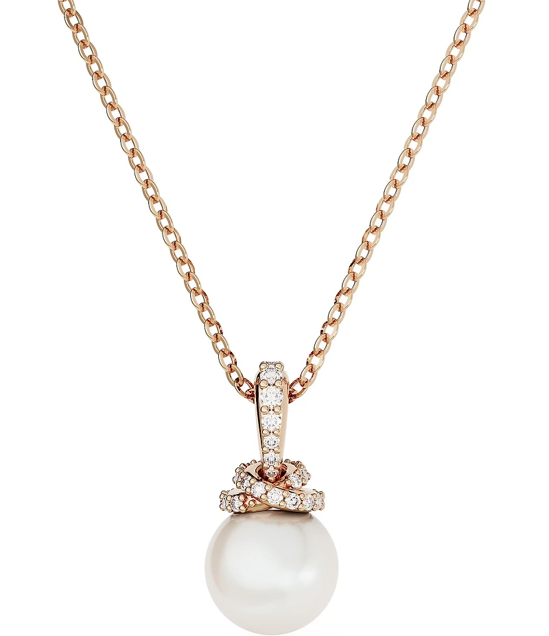 Swarovski Originally Pearl Short Crystal Pendant Necklace