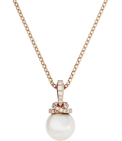 Swarovski Originally Pearl Short Crystal Pendant Necklace