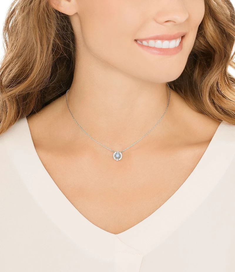 Swarovski Crystal Sparkling Dance Round Pendant Necklace