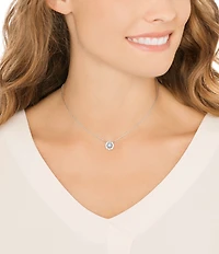 Swarovski Crystal Sparkling Dance Round Pendant Necklace