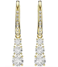 Swarovski Stilla Attract Round Cut Hoop Drop Earrings
