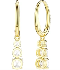 Swarovski Stilla Attract Round Cut Hoop Drop Earrings
