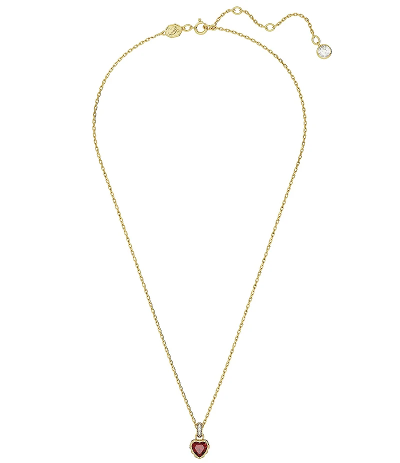 Swarovski Stilla Red Heart Crystal Short Pendant Necklace