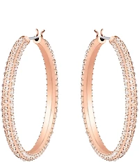 Swarovski Stone Crystal Hoop Pierced Earrings