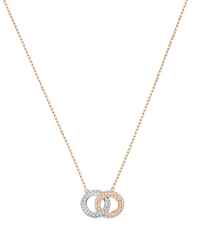 Swarovski Stone Crystal Interlocking Pendant Necklace