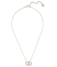 Swarovski Stone Crystal Interlocking Pendant Necklace