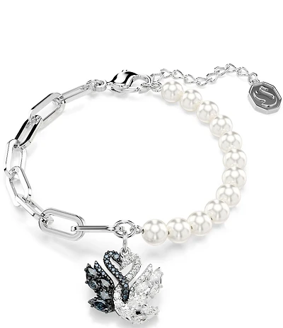 Swarovski Swan Crystal Pearl Line Bracelet