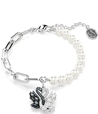 Swarovski Swan Crystal Pearl Line Bracelet