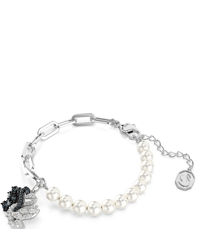 Swarovski Swan Crystal Pearl Line Bracelet