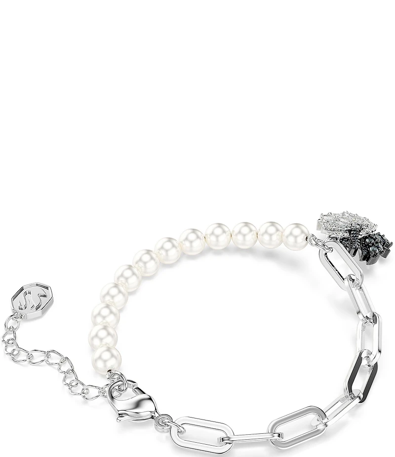 Swarovski Swan Crystal Pearl Line Bracelet