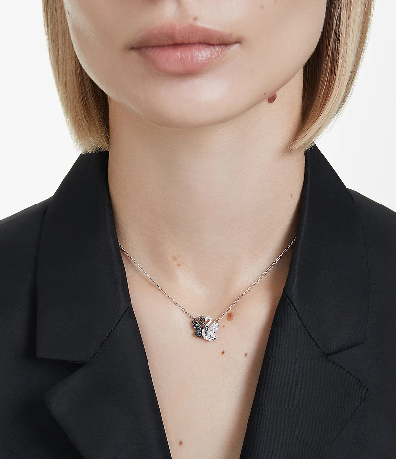Swarovski Swan Short Pendant Necklace