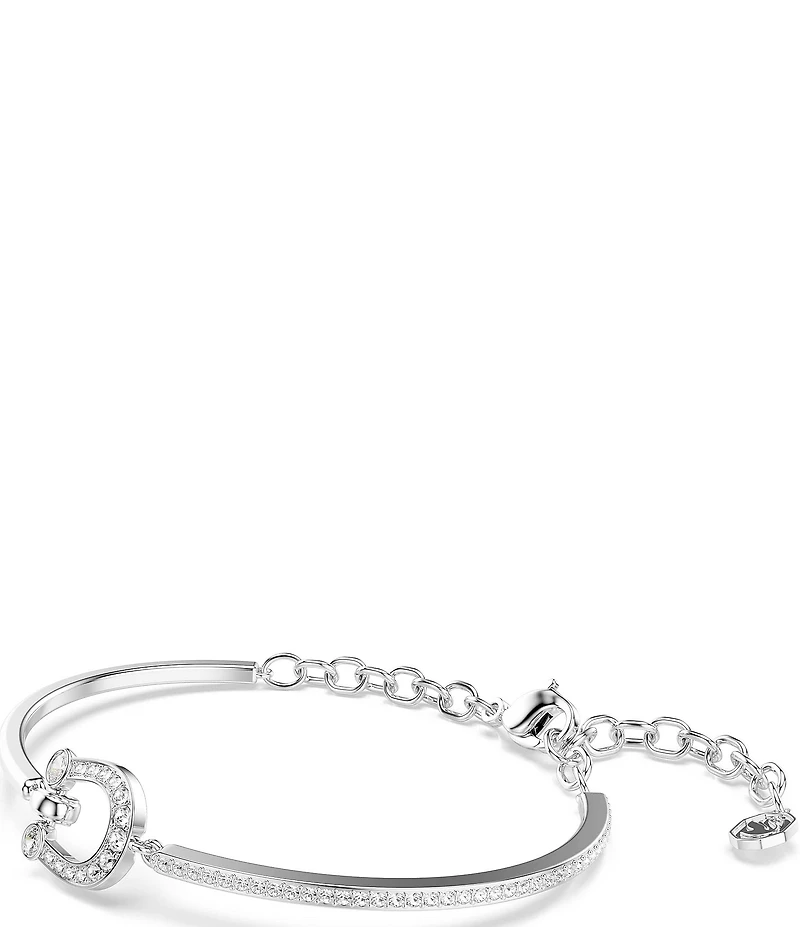 Swarovski Symbolica Crystal Pav Horseshoe Bangle Bracelet