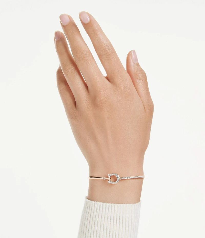 Swarovski Symbolica Crystal Pav Horseshoe Bangle Bracelet